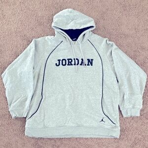 Jordan Light Gray Men's Hoodie Size XL Gray Black